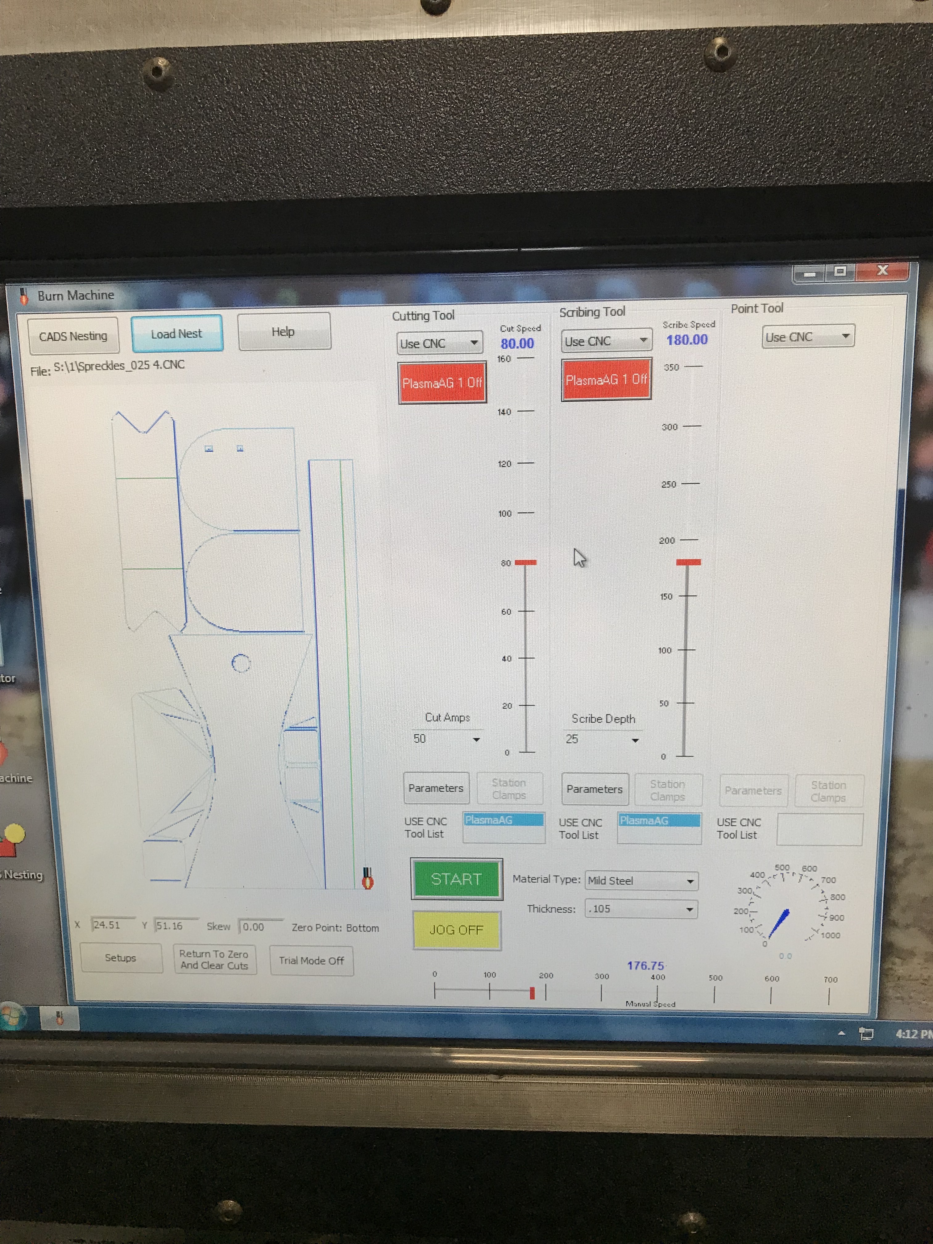 10' X 24'  Controlled Automation Multimax Plasma  / Oxy Cutting System