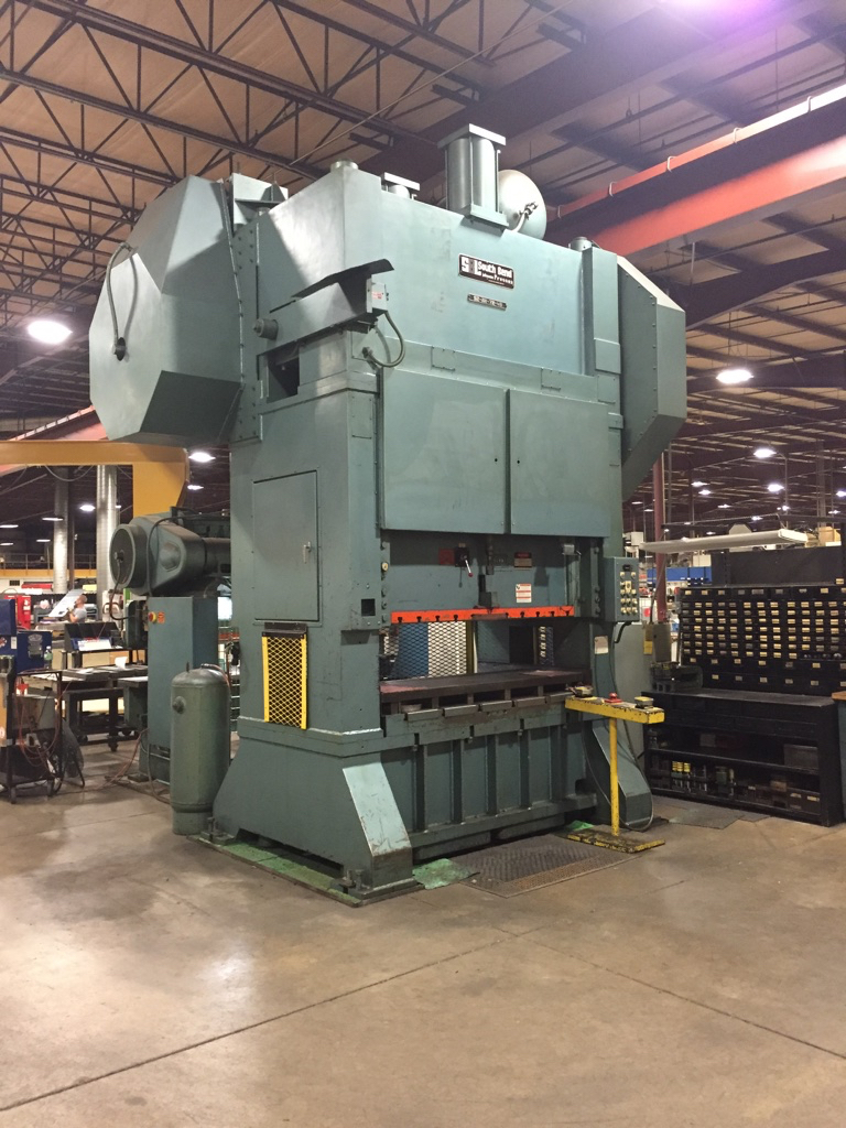 200 Ton South Bend Model S2-200-72 X 48 BGAC150 Ton Straight Side Double Crank Press