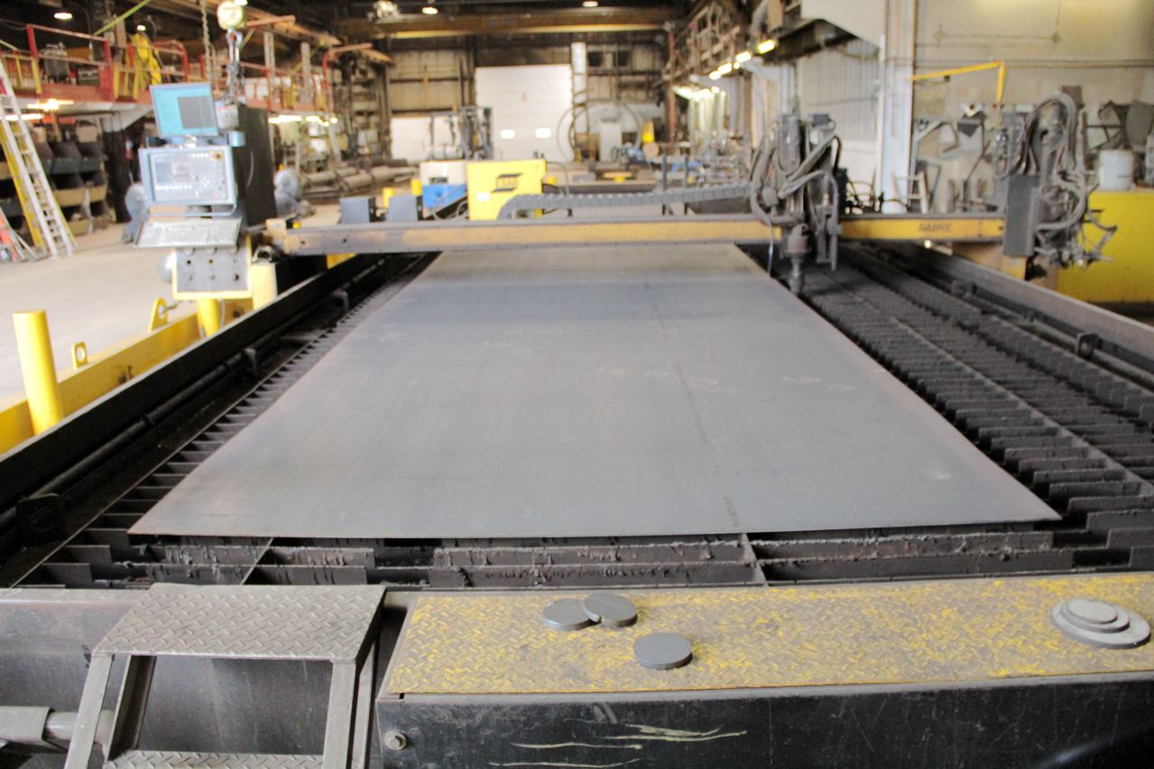 14' X 43'  ESAB Sabre 3600 Plasma  / Oxy  CNC Plasma Cutting System