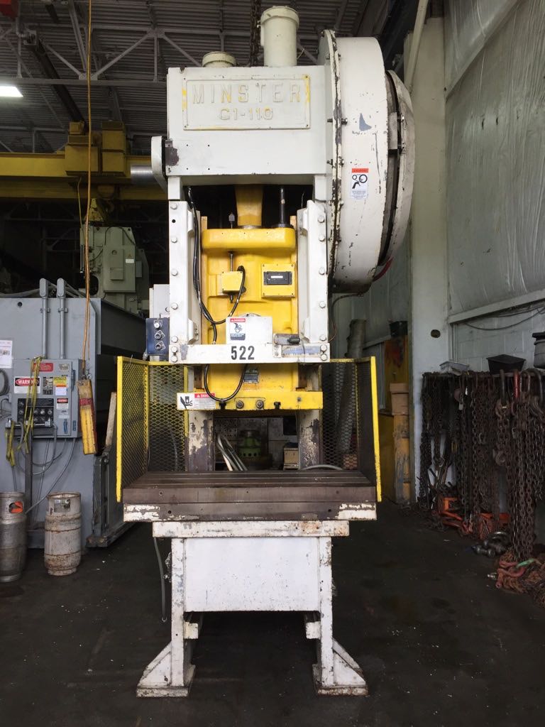 110 Ton Minster Model G1-110 Gap Frame Stamping Press